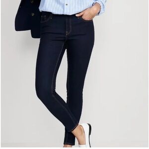 Old Navy Women's Dark Blue rockstar Super Skinny Jeans